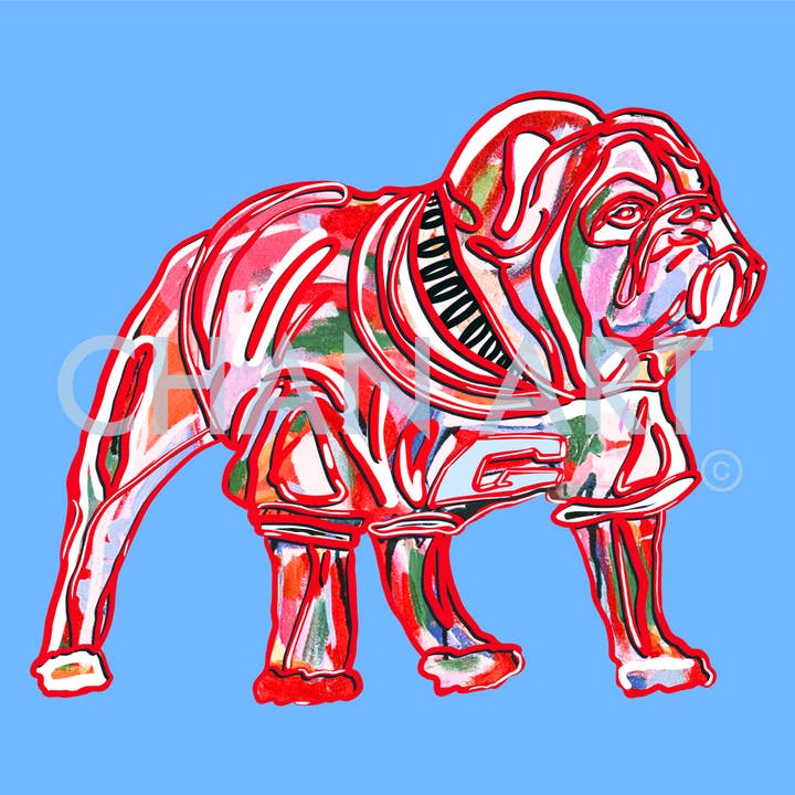 Impression bleue abstraite de 1785 pour la vente par chanartchanart