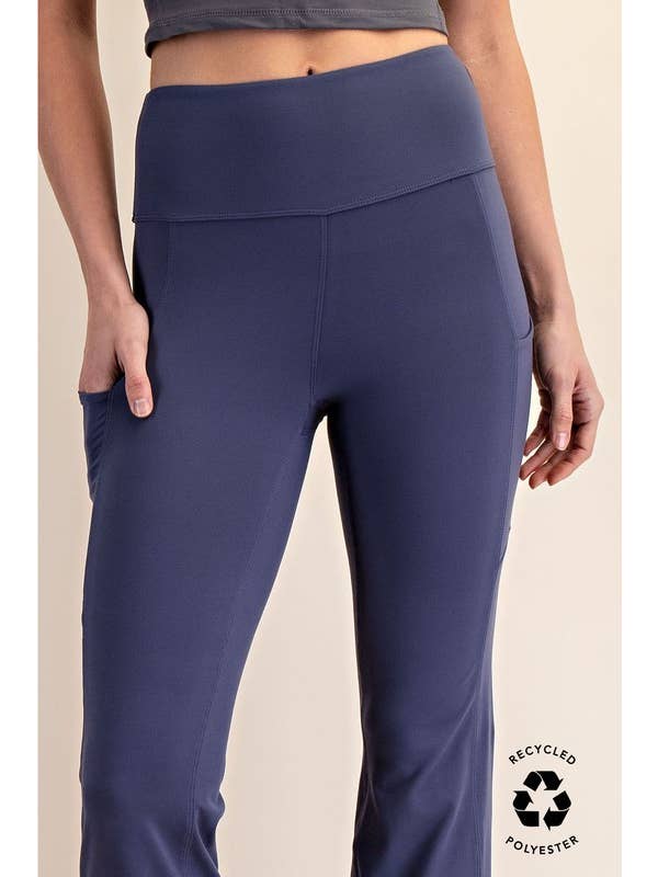 Sunday Morning - Wholesale Athletic/Lounge Leggings - Women's - P016437-HIGH RISE RECYCLED BUTTER FLARED LEGGINGS22