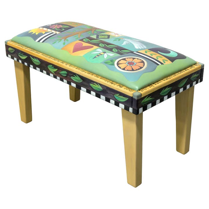 Handmade 3ft Leather Bench for wholesale by Sticks