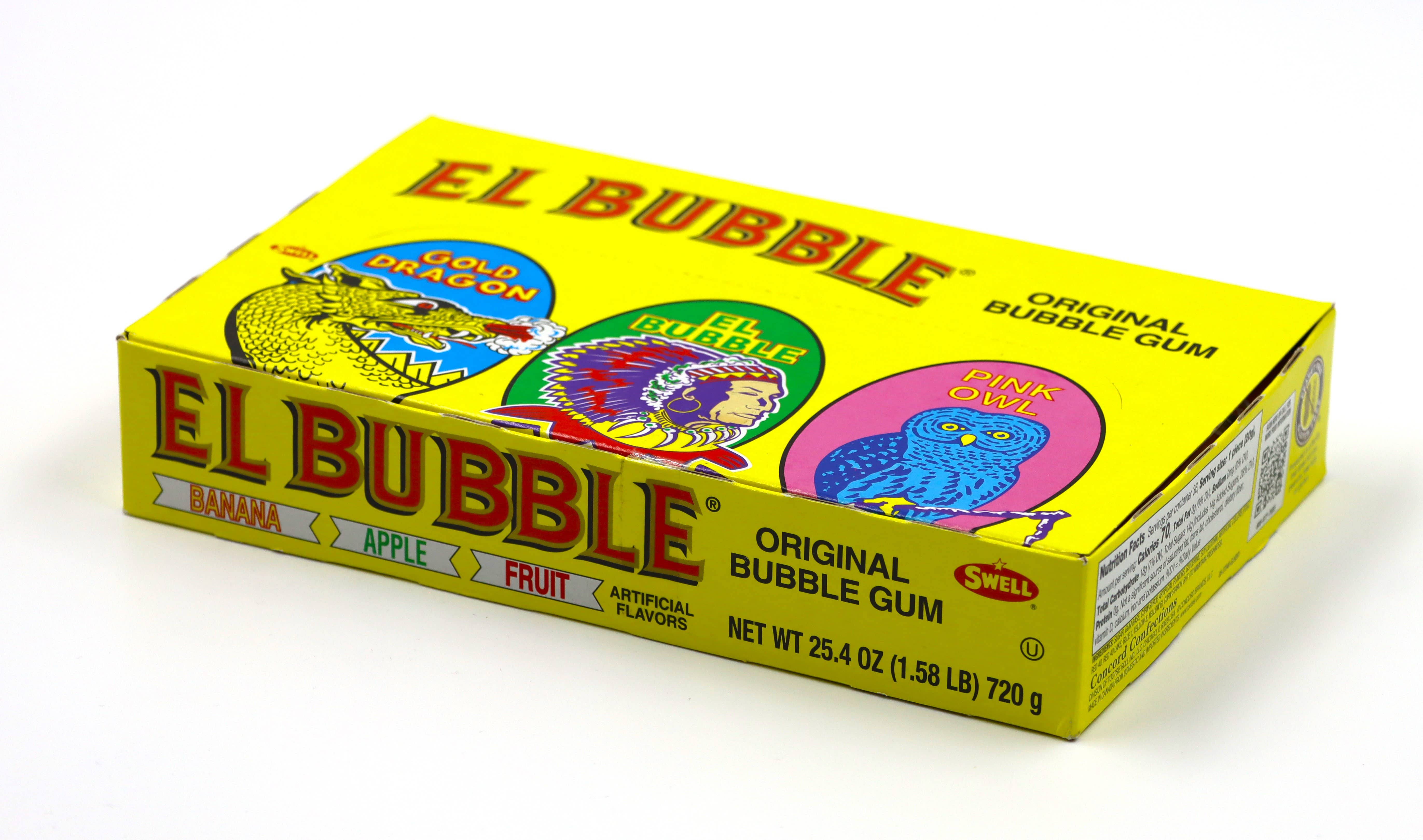 Grandpa Joe's Candy Shop - Vente Chewing-gums - Cigare en gomme à mâcher assorti El Bubble, présentoir de 36 unités5