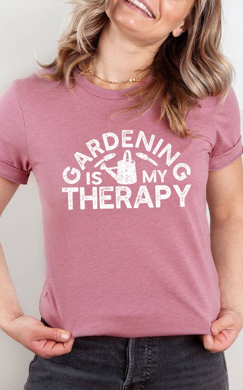 Select Apparel - Wholesale Screen Printed T-Shirt - Women's - Gardening Is My Therapy Graphic Tee4