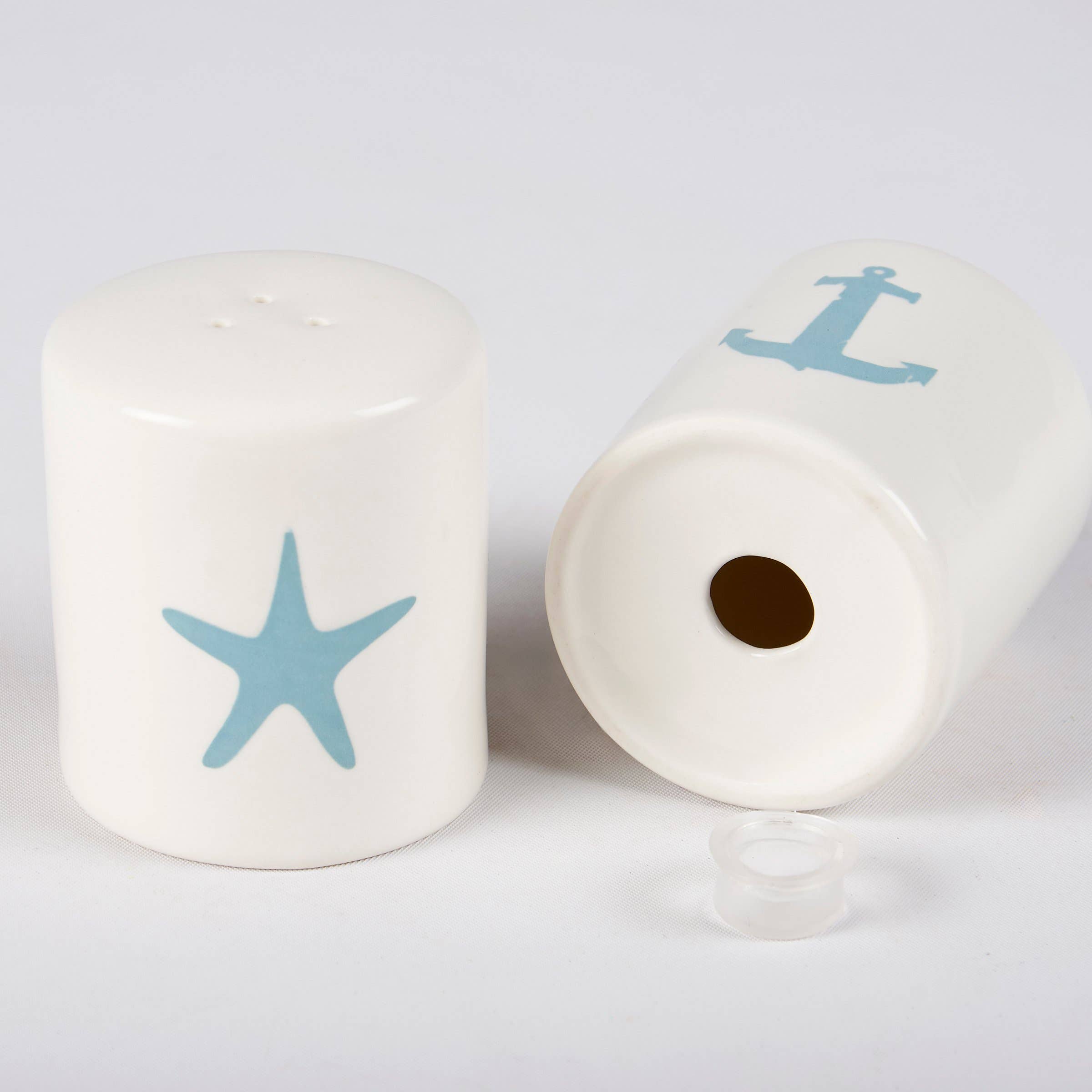 Primitives by Kathy - Wholesale Salt & Pepper Shaker Set - Anchor Salt And Pepper Shakers2