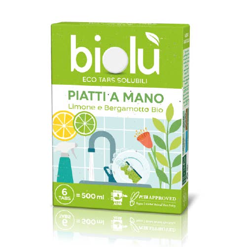 BIOLÙ – wholesale Diskmedel – Biolù Eco Tabs - Bio Spray Handdiskmedel 6 flikar