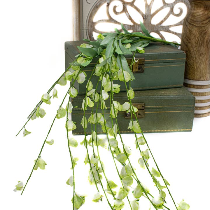 Wholesale Home Decor - Wholesale Artificial Plant - White Hanging Wisteria 4ft
