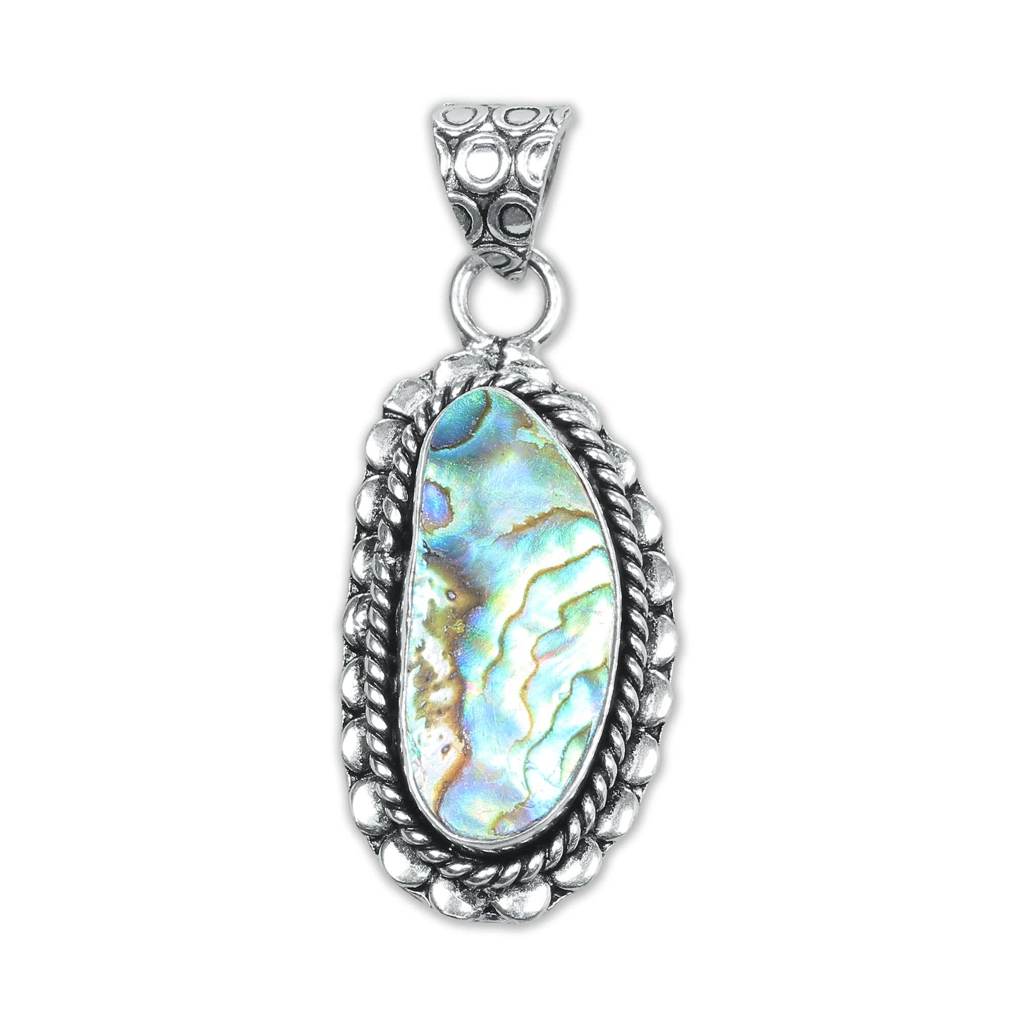Handmade Jewels – wholesale Individual charm/pendant – Abalone Shell Designer Pendants - Handmade, Silver-Plated, Assorted Designs11