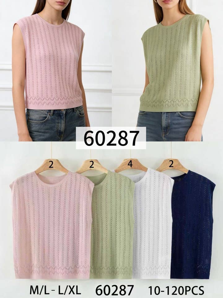 SHORT SLEEVE FINE KNIT JERSEY for wholesale by SWEET MAGIC MODA Y COMPLEMENTOS