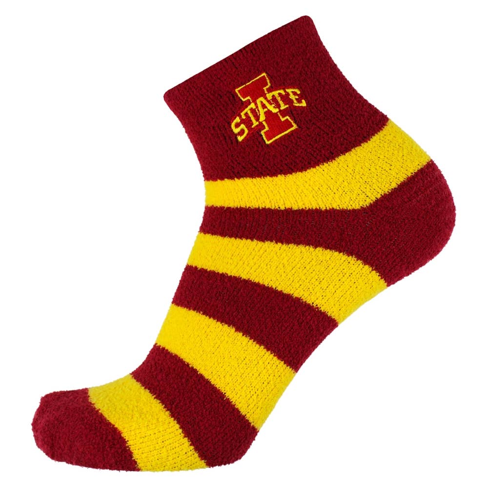 Donegal Bay - Wholesale Socks - Unisex - Iowa State Cyclones Stripe Fuzzy Socks0