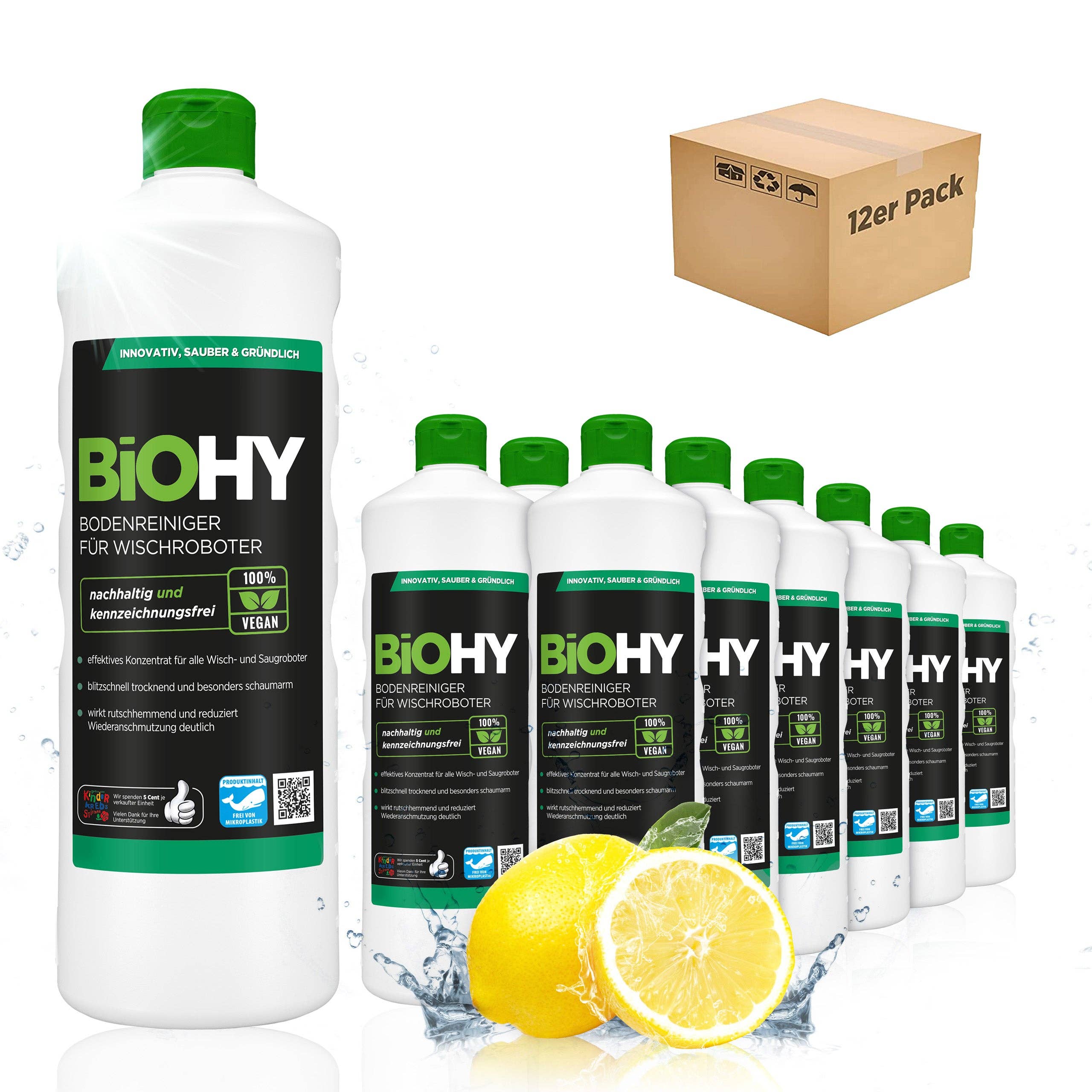 BiOHY - Wholesale Proteïne/superfoodpoeder - BiOHY vloerreiniger voor dweilrobots, glansreiniger, vloeronderhoud, bio-concentraat, B2B8