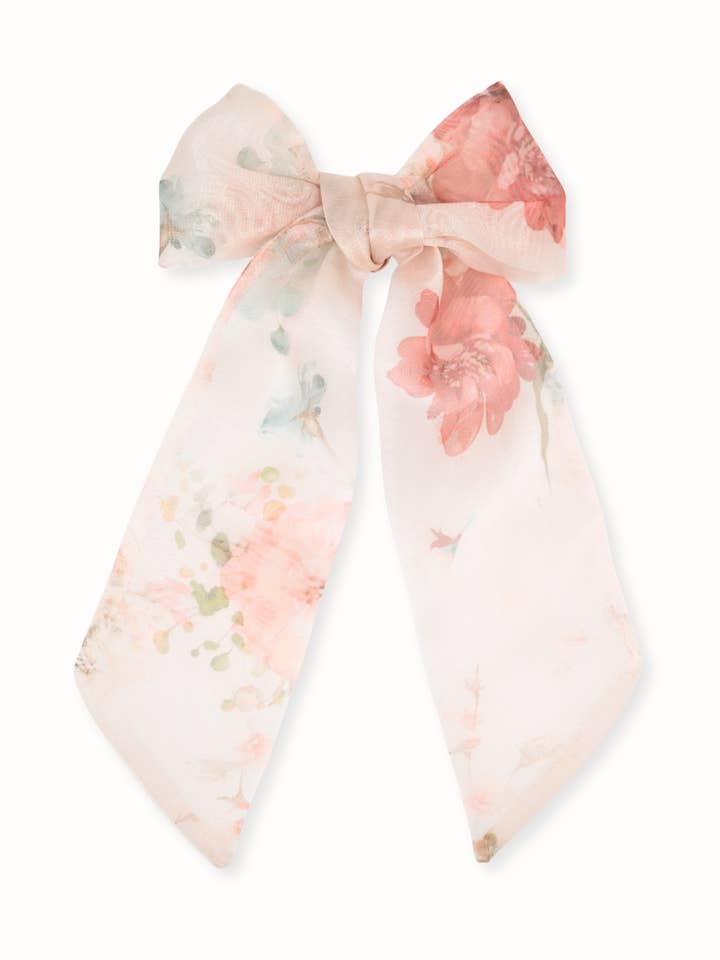 Flora Chiffon Extra Large Schoolgirl Bow for wholesale by Livy Lou Collection