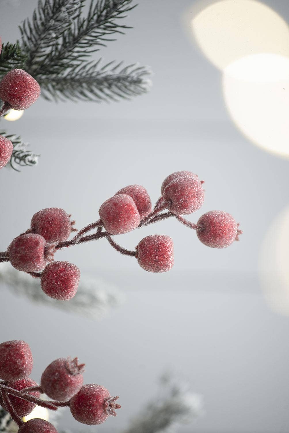A&B Home Group Inc. - Wholesale Christmas Decoration - 24"H Frosted Red Berry Sprig2