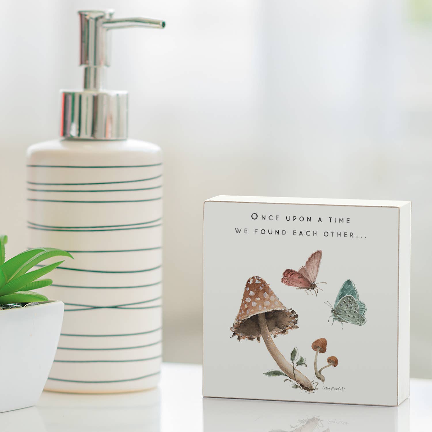 Conimar Promotions - Wholesale Sign - "Once Upon A Time" Solid Wood Block Sign 3.75" 4