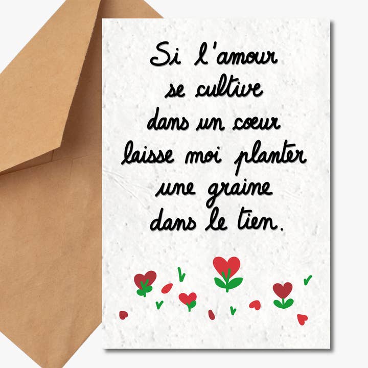Carte à planter - Si l'amour se cultive ... pour la vente par Nébuline