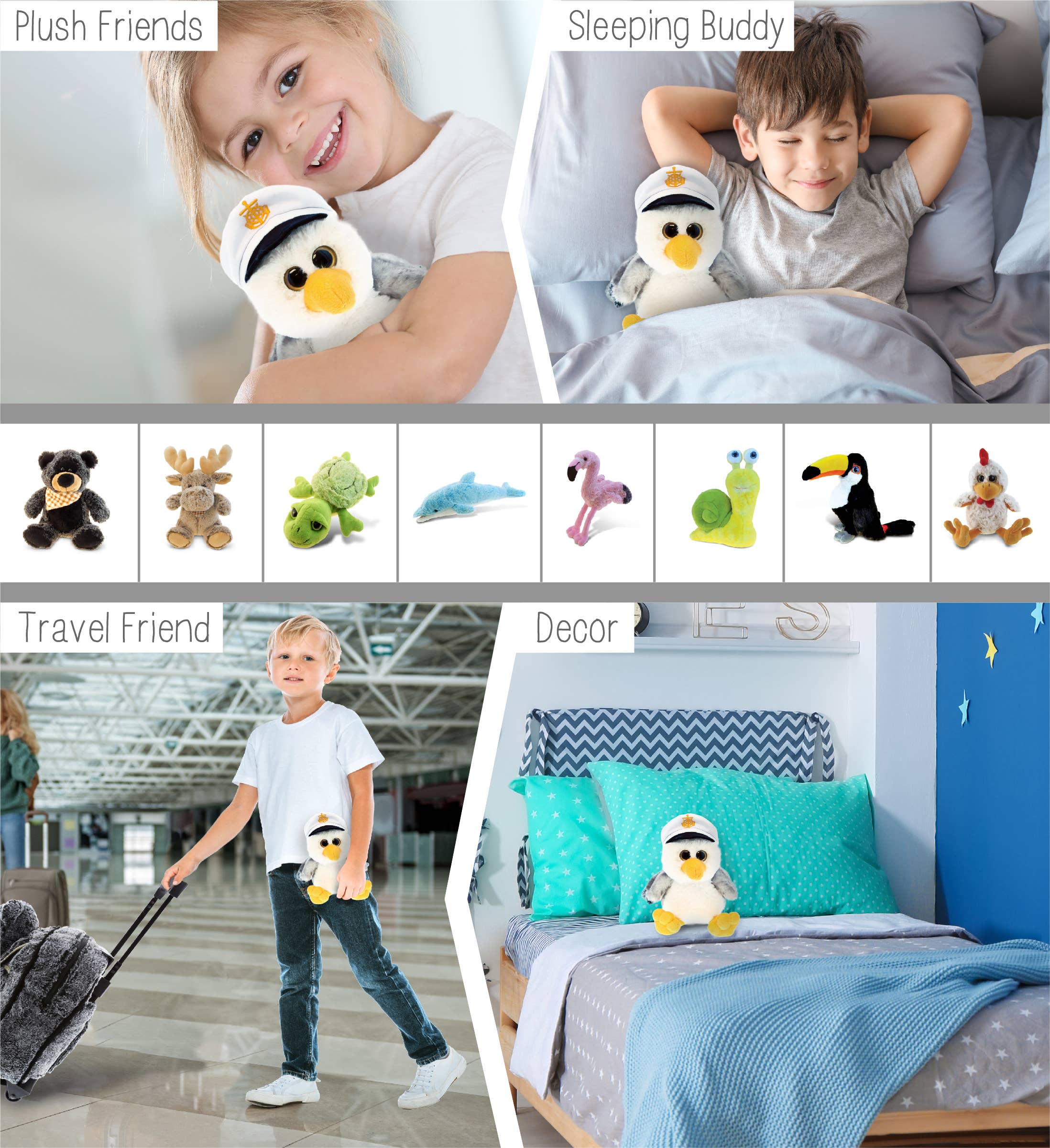 Cota Global - Wholesale Stuffed/Plush Toy - Kids & Baby - Super Soft Plush - Seagull Sailor3