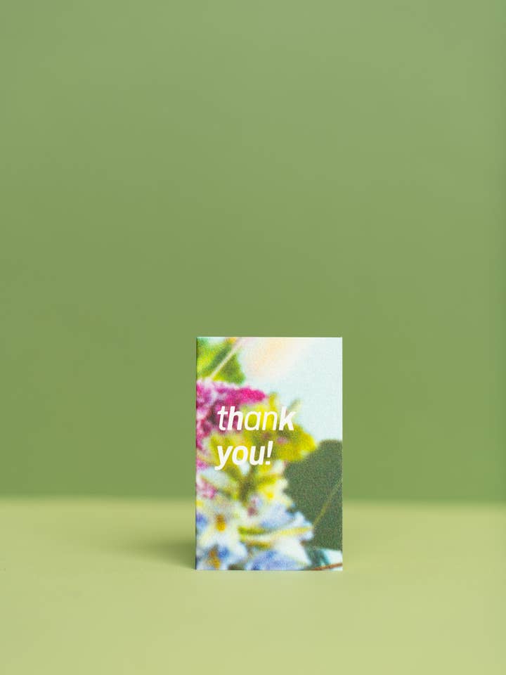 Tarjeta Mini Blur: ¡Gracias! para venta al por mayor de Plant Shop