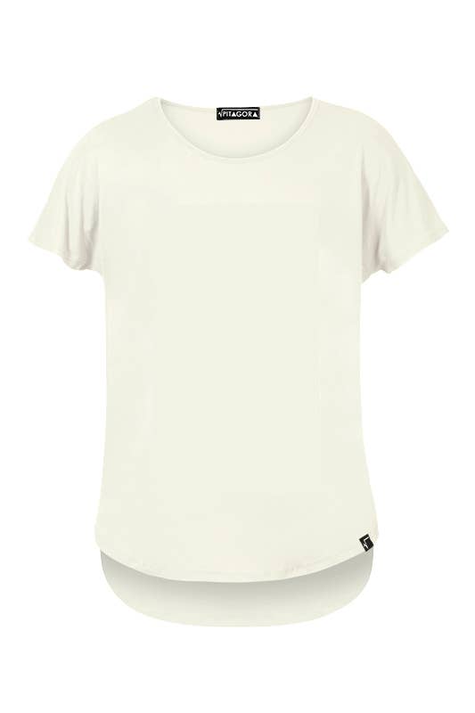 Pitagora - Wholesale T-Shirt - Unisex - Quadrilateral White T-shirt - White