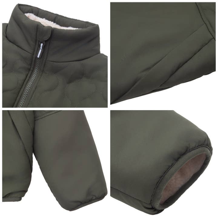 Rokka & Rolla - Wholesale Puffer Jacket - Kids - Boys' Reversible Quilted Jacket Fleece Puffer Coat8