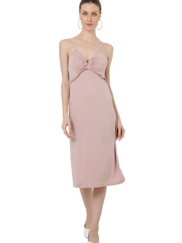 Women’s Boho Fit & Flare Midi Cami Dress, Multi Color for wholesale by Miss Lavish London