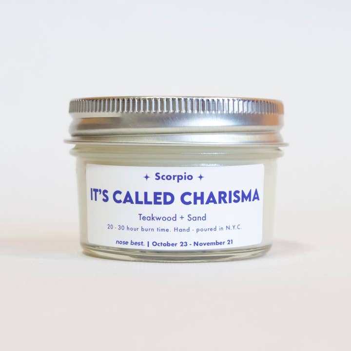 Nose Best Candles - Wholesale Jar/Filled Candle - Scorpio - Teakwood & Sand Soy Candle
