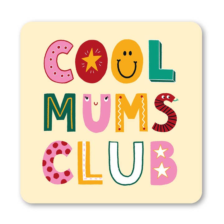 Cool Mum's Club Coaster for wholesale by Lucy Maggie Designs