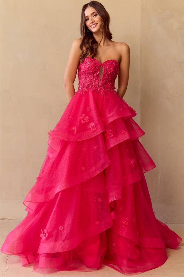 Babyfox Apparel - Vente Robe de soirée – femme - Robe bustier embellie en ligne A avec décolleté en cœur7