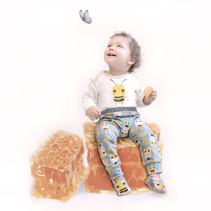 Conjunto de body y pantalón de abeja con aguijón para venta al por mayor de Olly & Arya