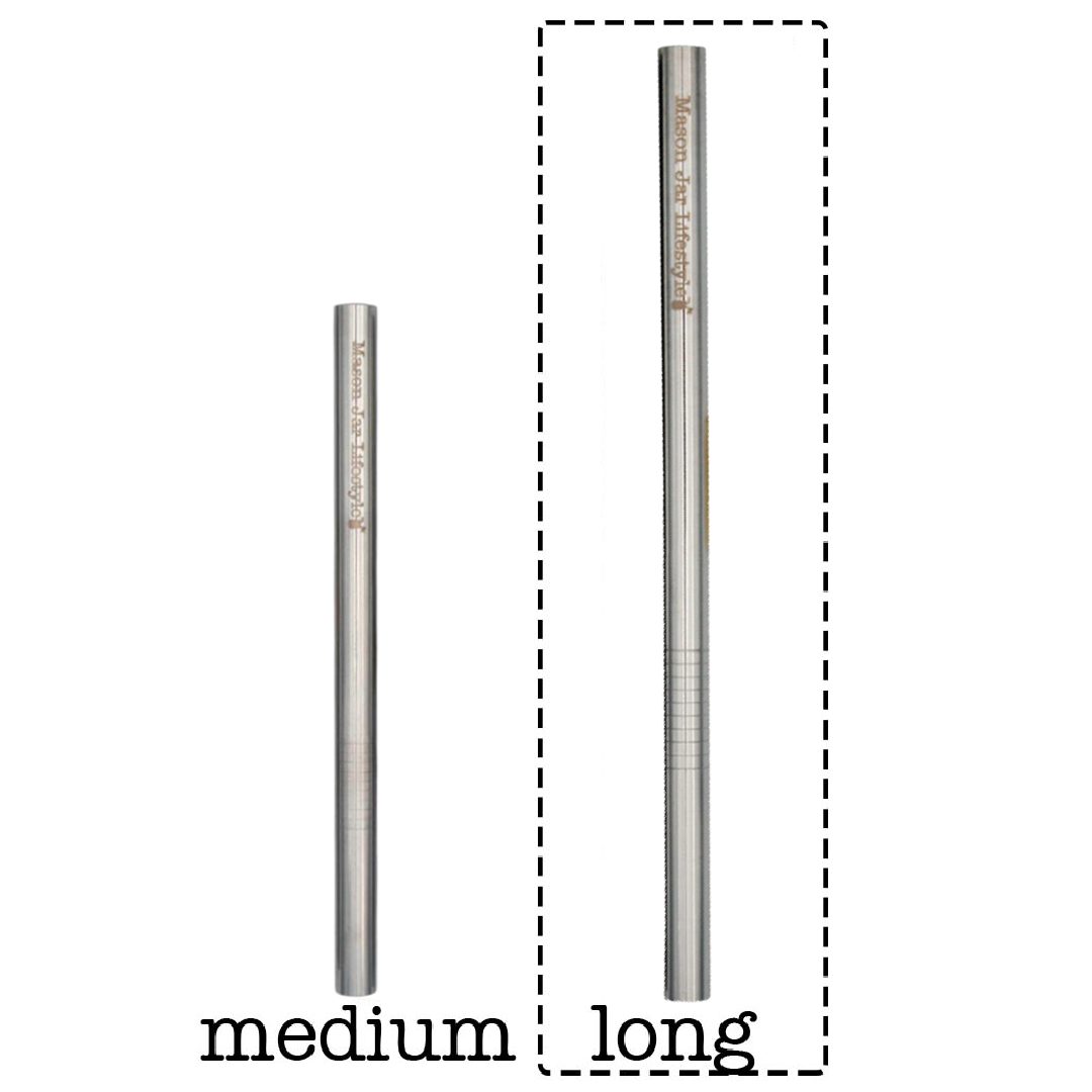 Mason Jar Lifestyle - Wholesale Drinking Straw - Long Stainless Steel Boba Straws for Quart Mason Jars1