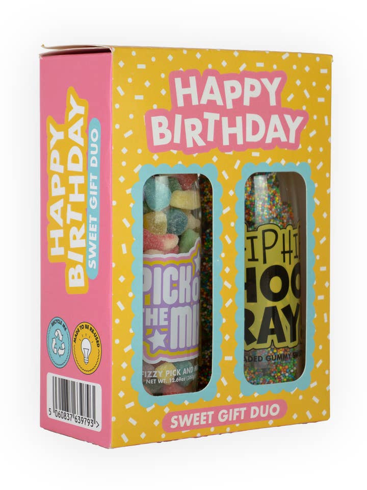 Happy Birthday Sweet Bottle Duo Gift Set for wholesale by Treat Kitchen