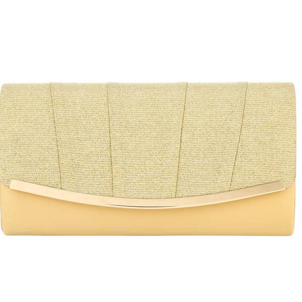 Ladies Pleated Clutch Evening Handbag for wholesale by Nima Accessories Inc