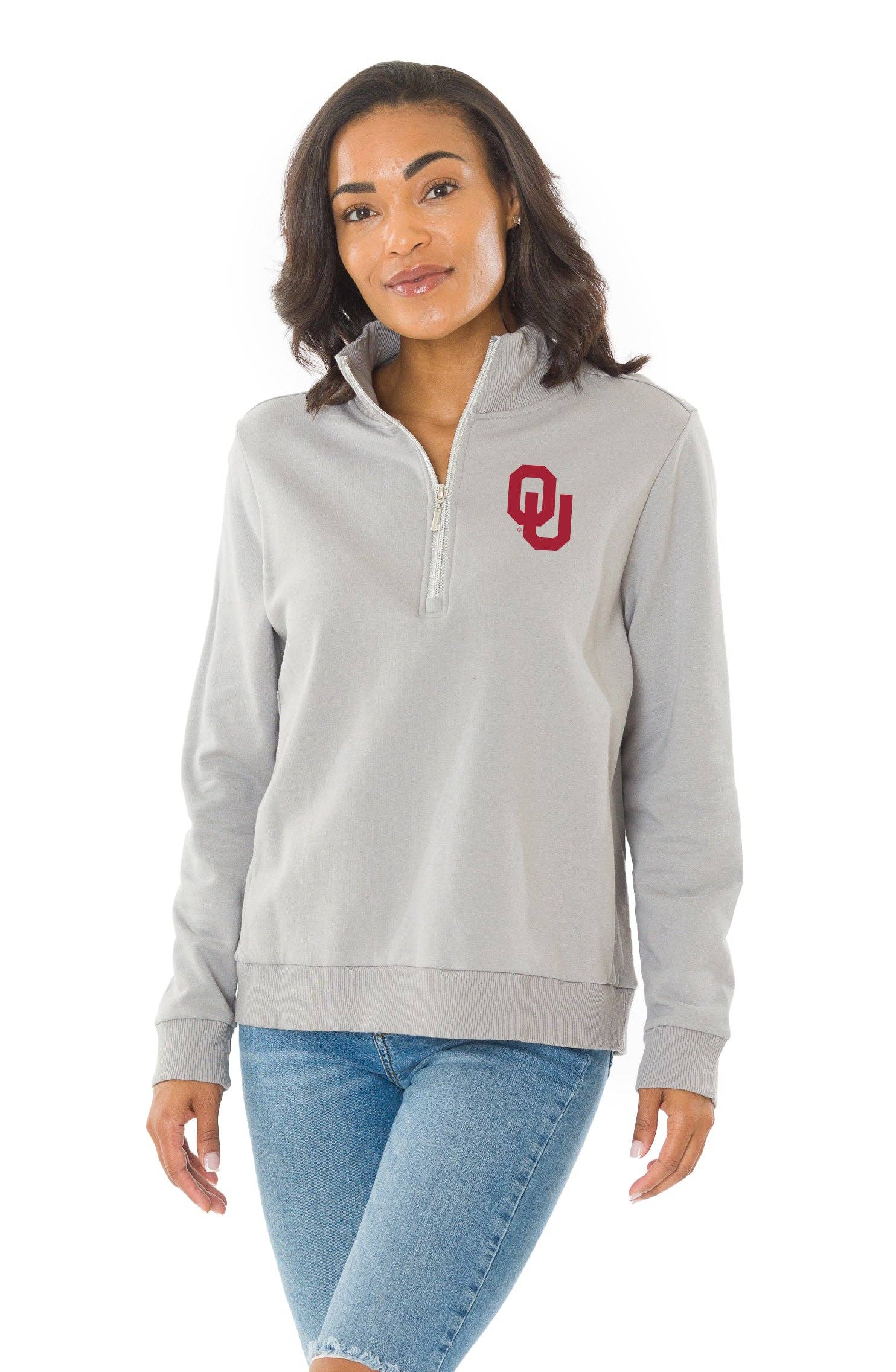 Flying Colors Apparel - Wholesale Sweatshirt - Women's - Oklahoma Sooners Quinn Quarter Zip3