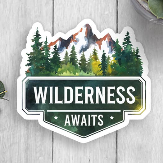 Wilderness Vinyl Sticker for wholesale by Expression Design Co