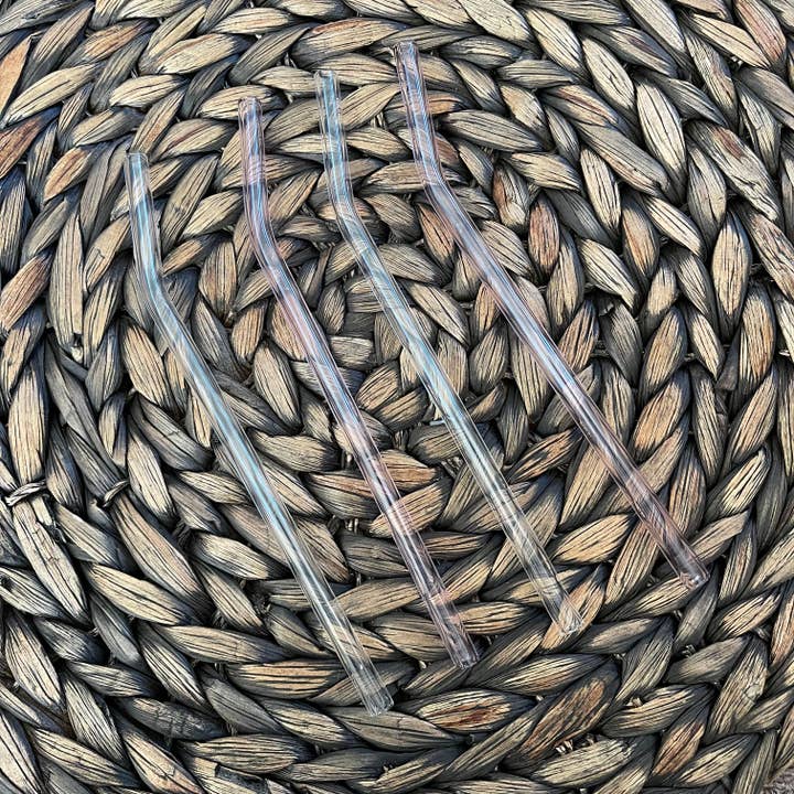 Återanvändbara klara glasstrån för wholesale av KuriArt Designs