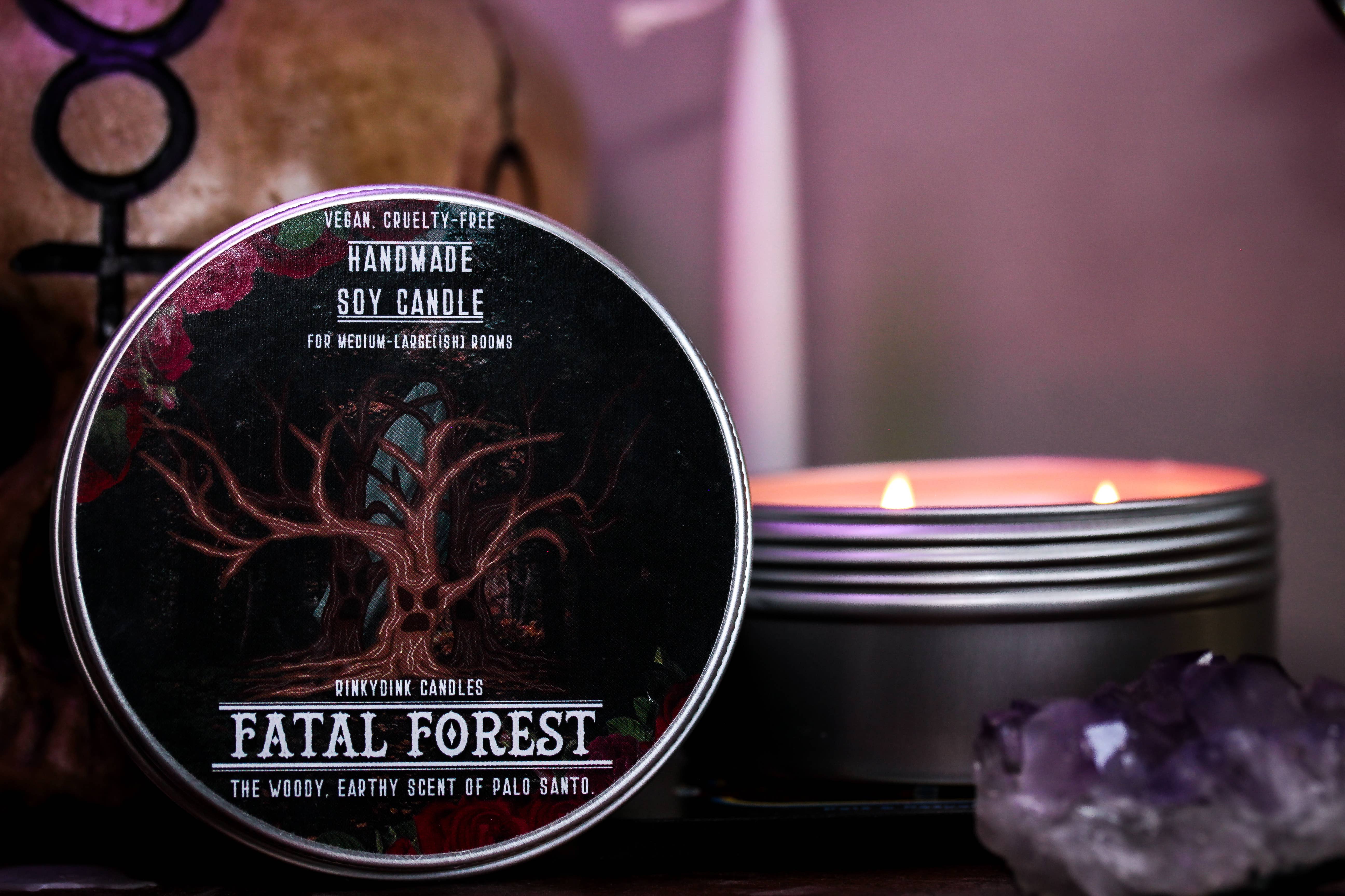 RinkyDink Candles – Velas de viagem por atacado – Vela Perfumada Artesanal Floresta Fatal de Halloween (VG)0