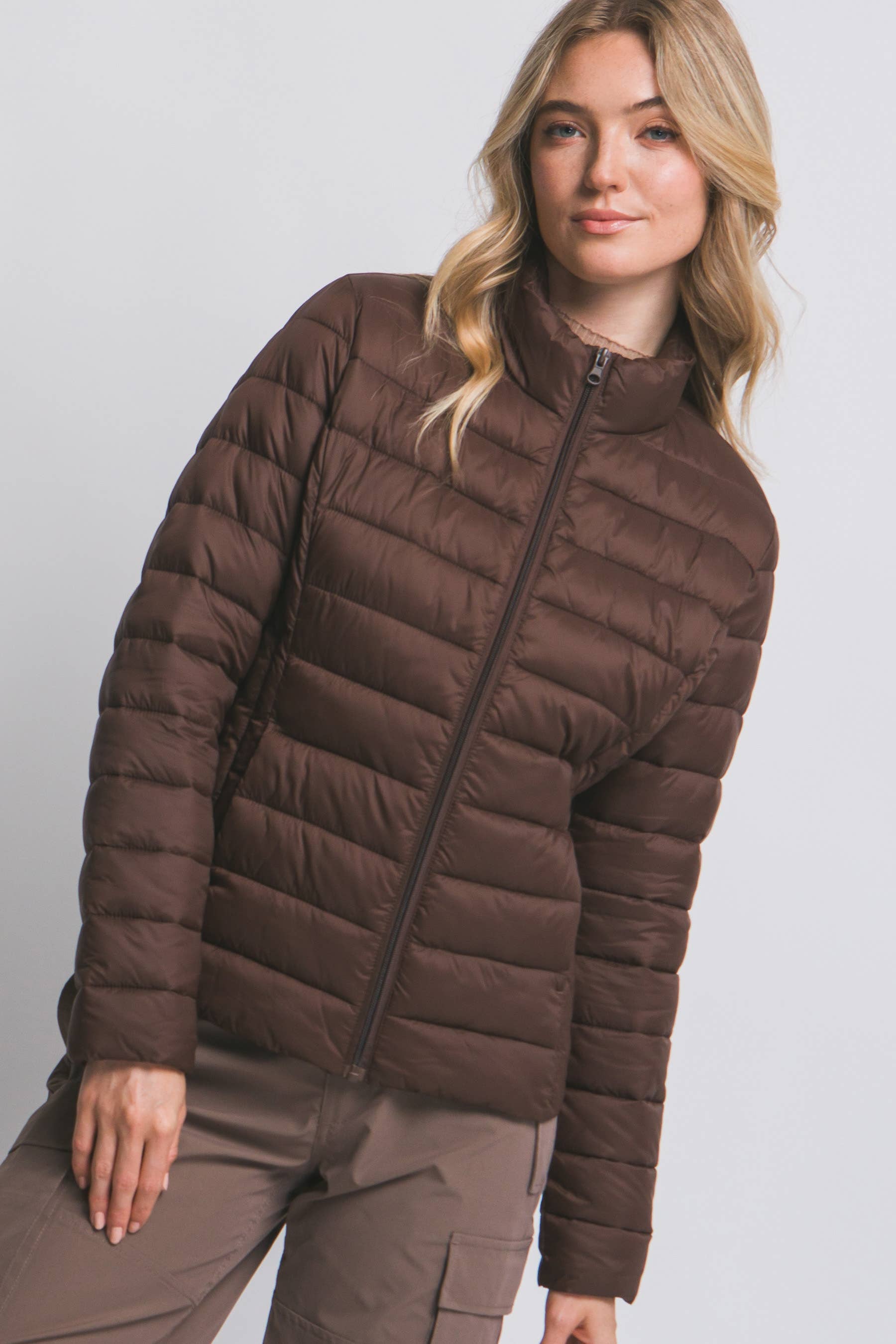 42POPS – Engroshandel Puffer jacket - Dame – ,.._ SI-17503 Ultra Letvægtsforet Termisk Lynlåsjakke11