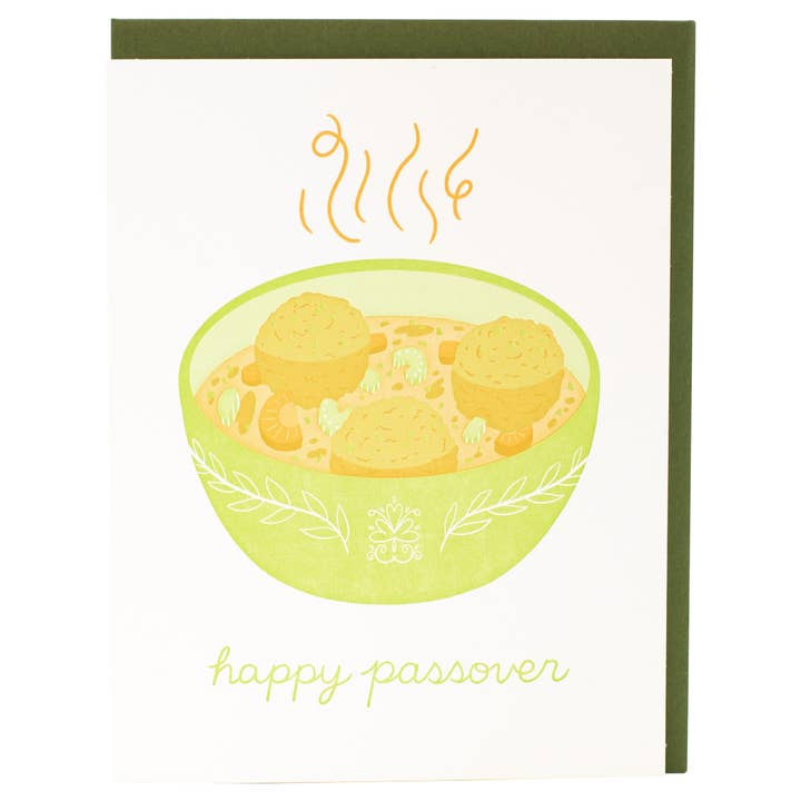 Matzo Ball Soup Passover Card for wholesale by Smudge Ink