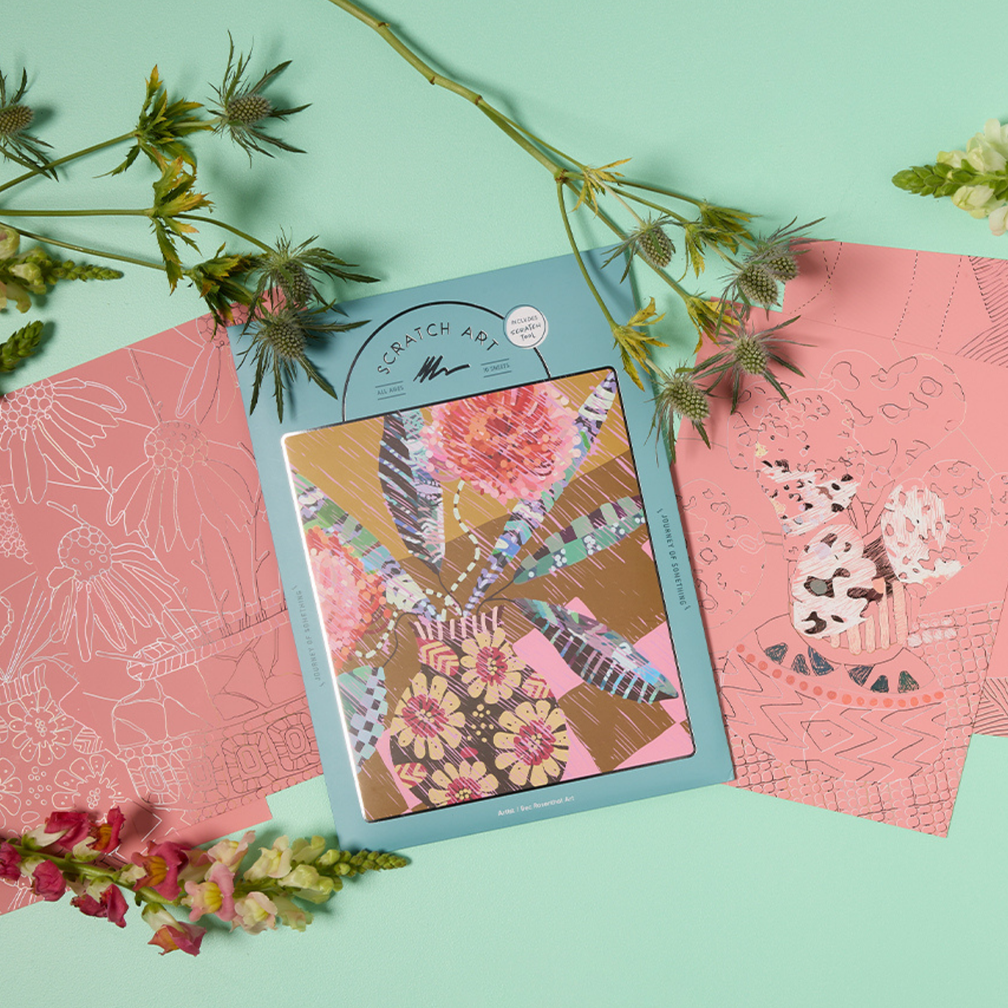 Journey Of Something AU & EU - Wholesale Doe-het-zelf-knutselset - Scratch art - ontspannende en bevredigende creatieve kaarten5