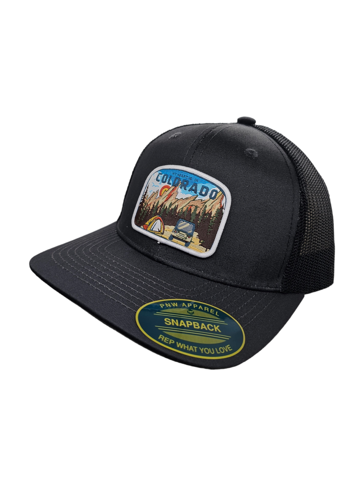 PNW Apparel - Wholesale Trucker Hat - Unisex - Colorado Trucker Hat With My Heart is in Colorado Patch3