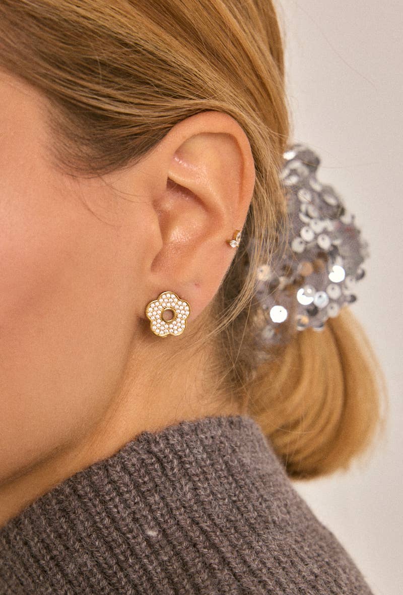 Gold Stainless steel earrings 124RX224 for wholesale on Faire