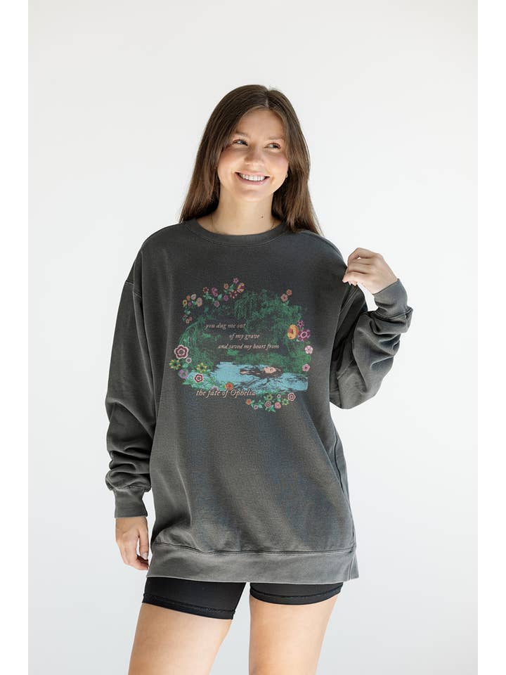 Girl Tribe Co - Wholesale Graphic Sweatshirt - Women's - Fate of Ophelia Sweatshirt in Pepper1