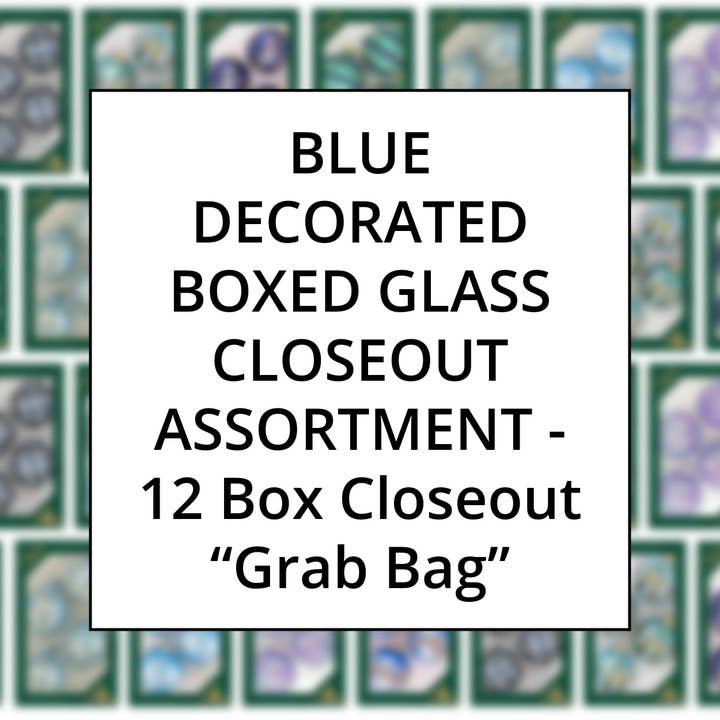 The Gerson Companies - Wholesale Ornament Set - Promo Krebs Blue Boxed Glass Special Value Assortment (4)