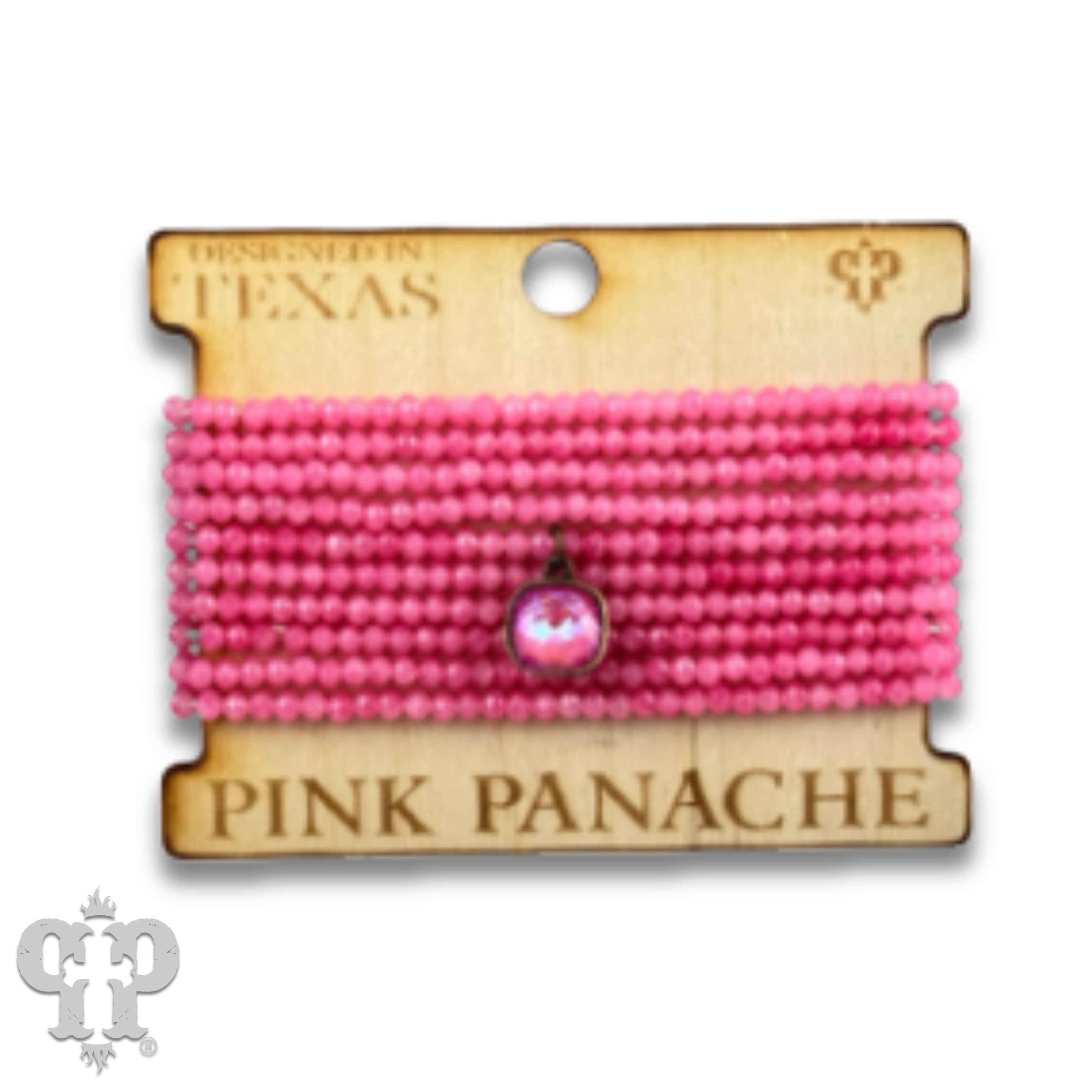 Pink Panache Brands - Wholesale Beaded Bracelet - Faceted small bead bracelet set with Austrian crystal - LC13
