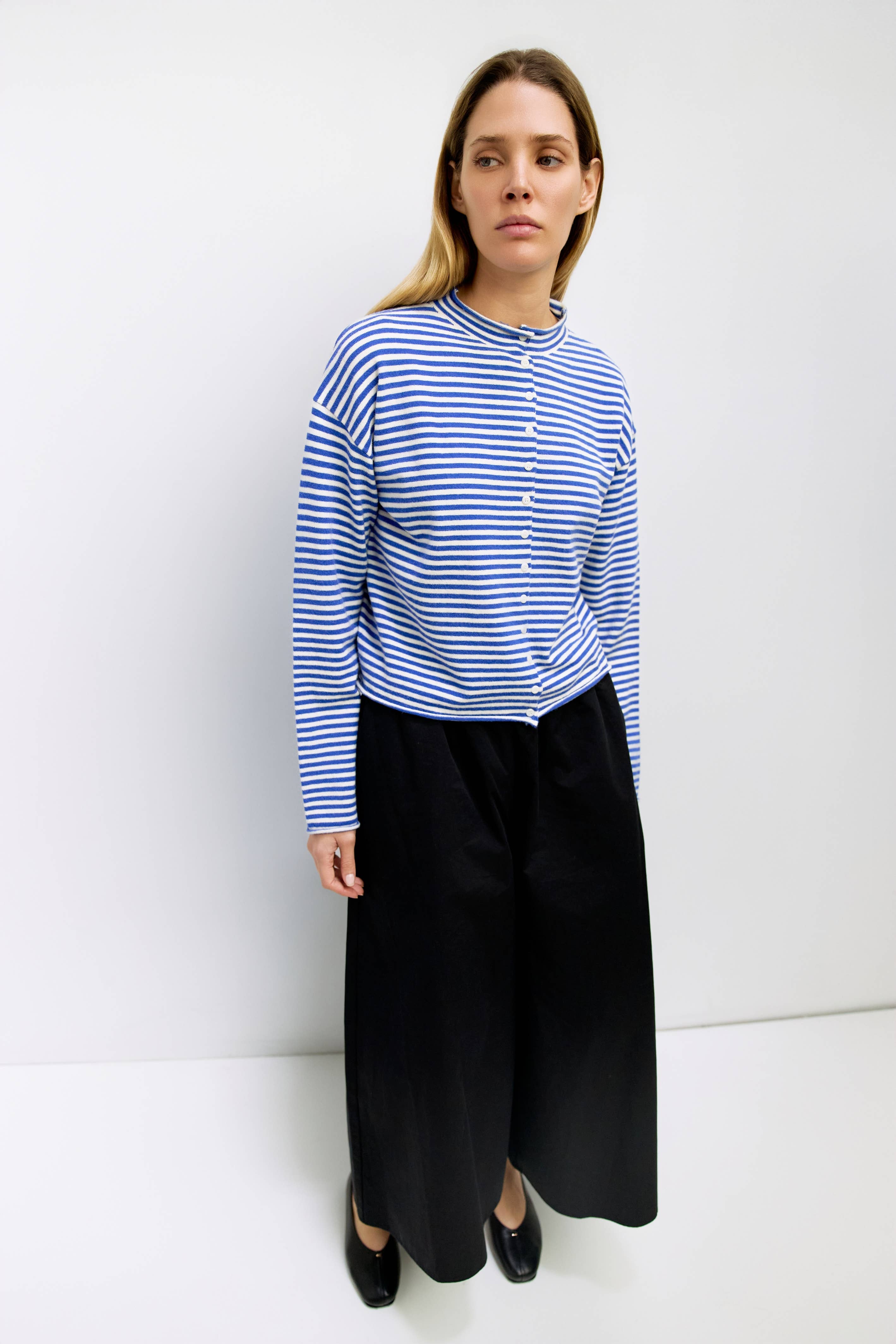 MOD REF - Wholesale Cardigan - Women's - The Elisa Cardigan | Striped Button-Down Cardigan21