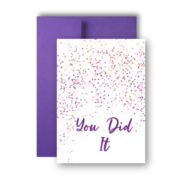 Congratulations Greeting Card- You Did It for wholesale by Brandi Creations Design Studio