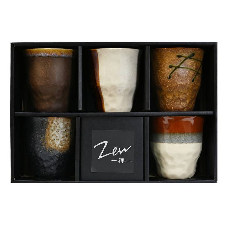 Fuji Merchandise Corporation - Wholesale Tea Set - GIFT SET: TEA CUP SET-EARTHY ARTISAN GLAZE JAPAN3