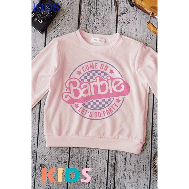 Phil Love – wholesale Screen-printed t-shirt – Kids – Kids Barbie print Soft long sleeve top