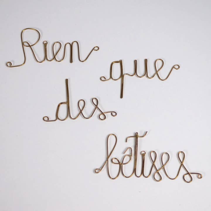 Golden brass word - Nothing but nonsense for wholesale by Bohome Living