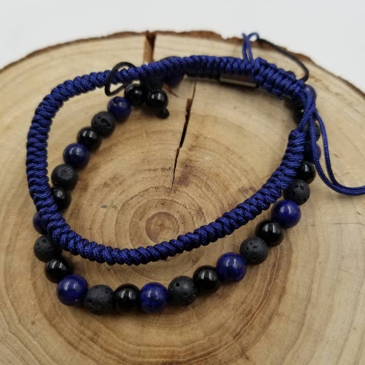 CHAKRA JEWELRY - Wholesale Jewelry Set - Natural Stone & Woven Rope Bracelet Set - Father's Day3