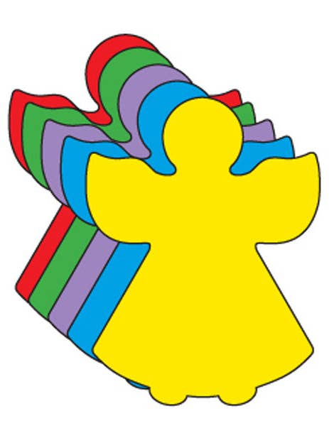 Recortes de espuma creativos grandes de colores surtidos - Ángel para venta al por mayor de Creative Shapes Etc.