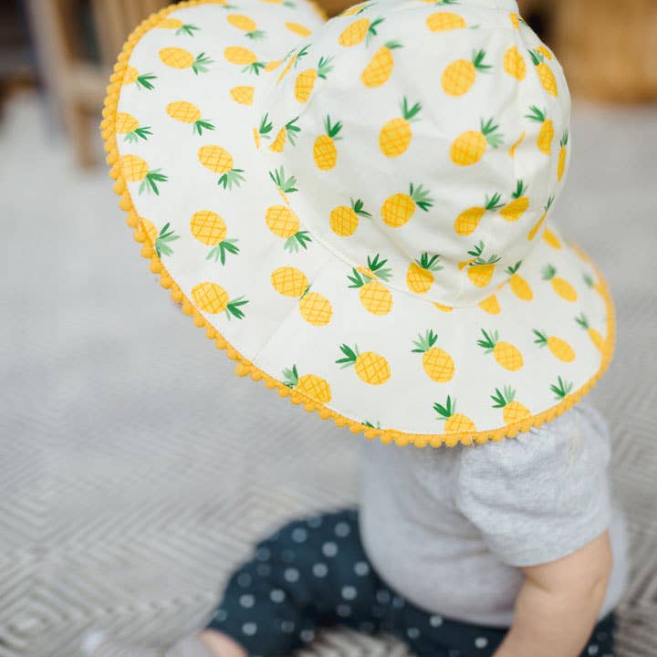 Huggalugs - Wholesale Sun Hat - Kids - Pineapple Sunhat UPF 25+ Baby & Toddler SALE2