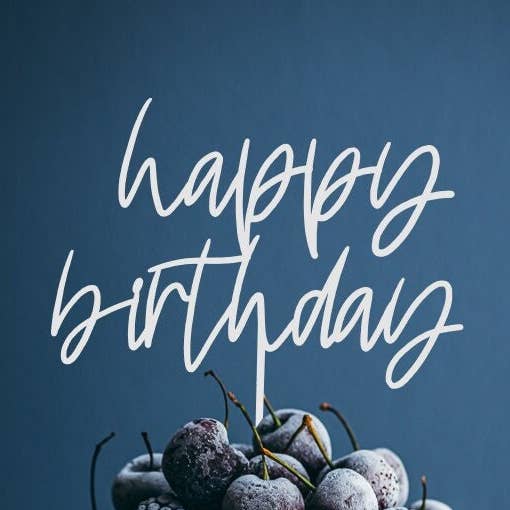 Décoration de gâteau Happy Birthday en bois, acrylique blanc ou or pour la vente par Kindenshop