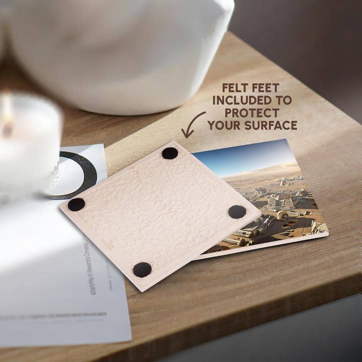 3dRose - Wholesale Coasters - 3dRose, Fantasy settlement in the middle of Mars desert. Digital art gift, Coaster3